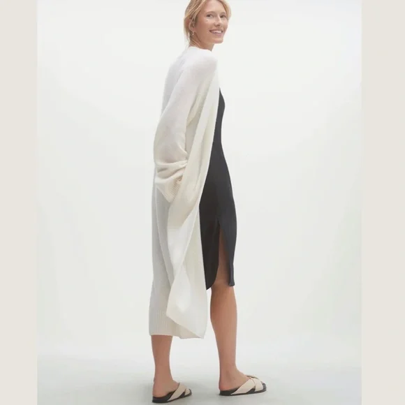 Naked Cashmere Makena Longline Ecru White Cashmere Cardigan, Size M - Picture 2 of 16